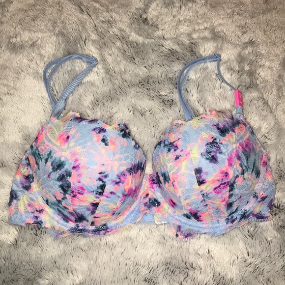 PINK Victoria's Secret Other - Victorias Secret pink tie dye lace push up bra
